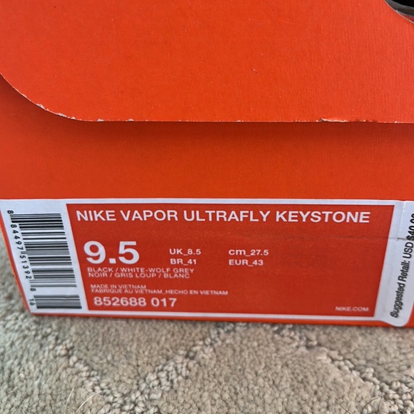 Nike Red Athletic Shoes with Molded Cleats - Picture 2 of 7